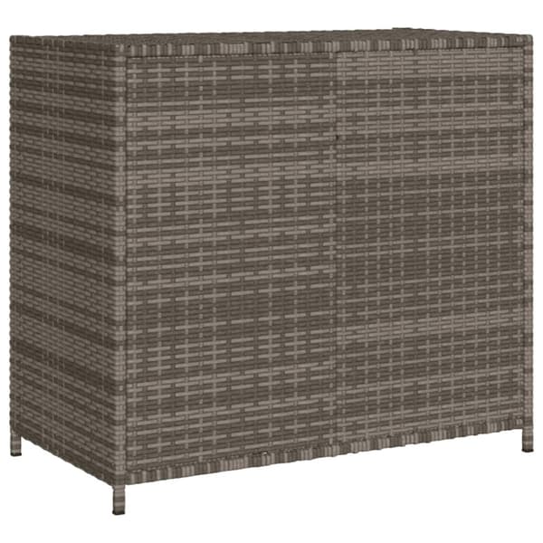 vidaXL Utendørs oppbevaringsskap grå 83x45x76 cm polyrotting