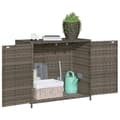 Pikkukuva 4 / 11: vidaXL Puutarhan säilytyskaappi harmaa 83x45x76 cm polyrottinki