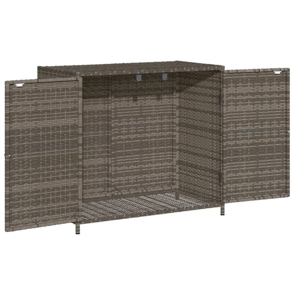 vidaXL Puutarhan säilytyskaappi harmaa 83x45x76 cm polyrottinki