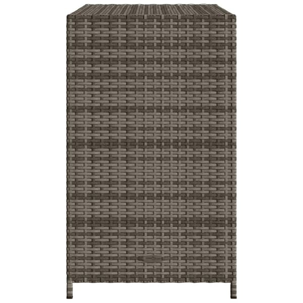 vidaXL Puutarhan säilytyskaappi harmaa 83x45x76 cm polyrottinki