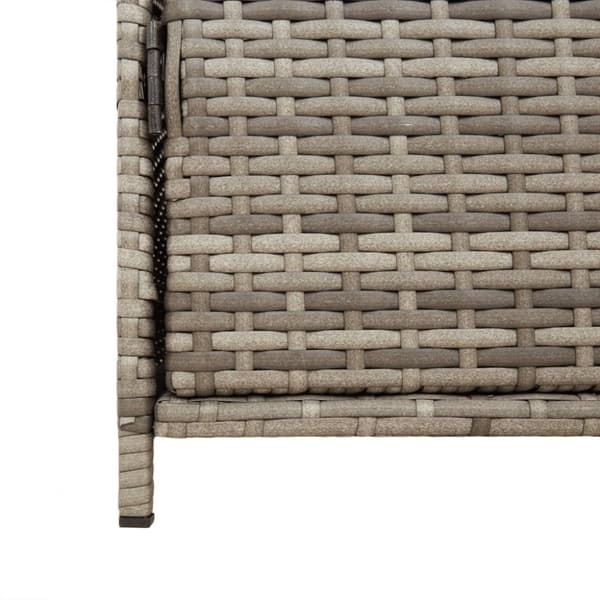 vidaXL Puutarhan säilytyskaappi harmaa 83x45x76 cm polyrottinki