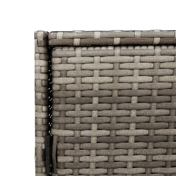 vidaXL Puutarhan säilytyskaappi harmaa 83x45x76 cm polyrottinki