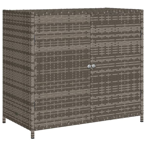 vidaXL opbevaringsskab til haven 83x45x76 cm polyrattan grå