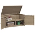 Miniatyrbild 4 av 11: vidaXL Trädgårdsskåp beige 110x55x60,5 cm konstrotting