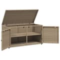 Miniatyrbild 5 av 11: vidaXL Trädgårdsskåp beige 110x55x60,5 cm konstrotting