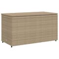 Miniatyrbild 8 av 11: vidaXL Trädgårdsskåp beige 110x55x60,5 cm konstrotting