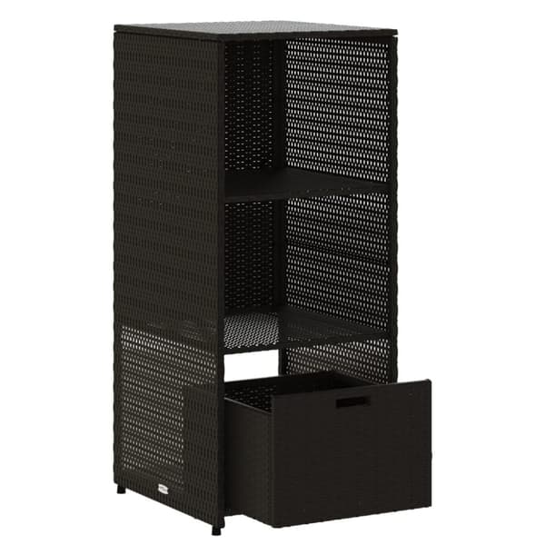 vidaXL opbevaringsskab til haven 50x55x115 cm polyrattan sort