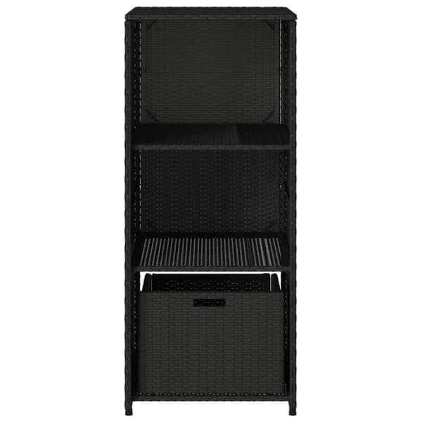 vidaXL opbevaringsskab til haven 50x55x115 cm polyrattan sort