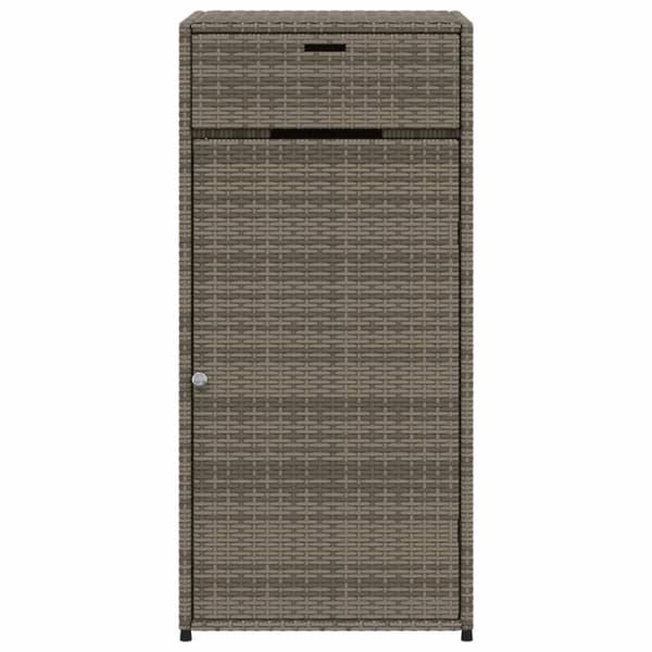 vidaXL Puutarhan säilytyskaappi harmaa 55x55x111 cm polyrottinki