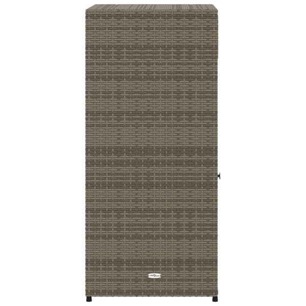 vidaXL Puutarhan säilytyskaappi harmaa 55x55x111 cm polyrottinki