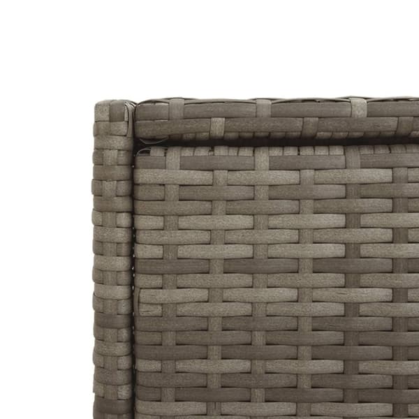vidaXL Puutarhan säilytyskaappi harmaa 55x55x111 cm polyrottinki