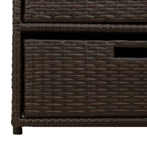 vidaXL opbevaringsskab til haven 55x59x69 cm polyrattan brun