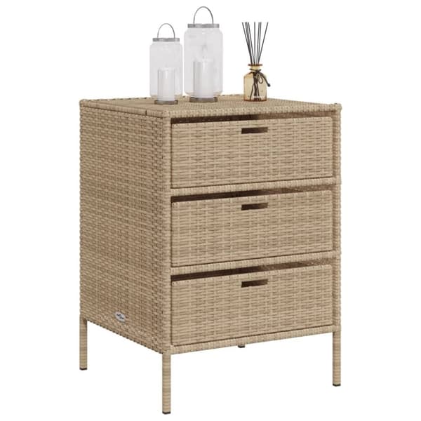 vidaXL Putekasse beige 55x59x80 cm polyrotting