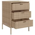 Miniatyrbilde 5 av 11: vidaXL Putekasse beige 55x59x80 cm polyrotting