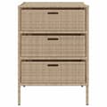 Miniatyrbilde 6 av 11: vidaXL Putekasse beige 55x59x80 cm polyrotting