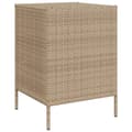 Miniatyrbilde 8 av 11: vidaXL Putekasse beige 55x59x80 cm polyrotting