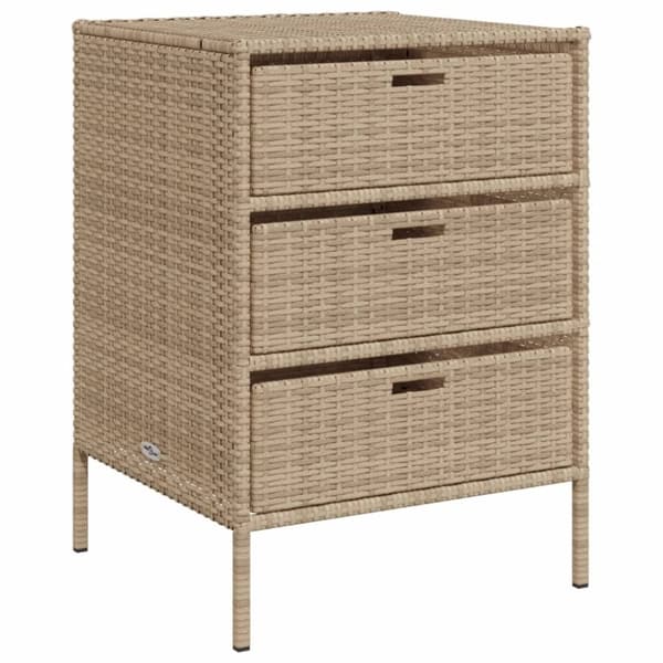 vidaXL Putekasse beige 55x59x80 cm polyrotting