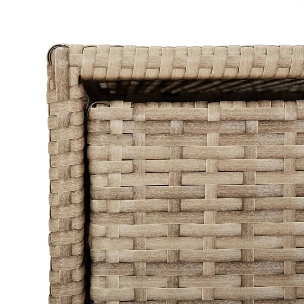 vidaXL Puutarhan säilytyskaappi beige 55x59x80 cm polyrottinki