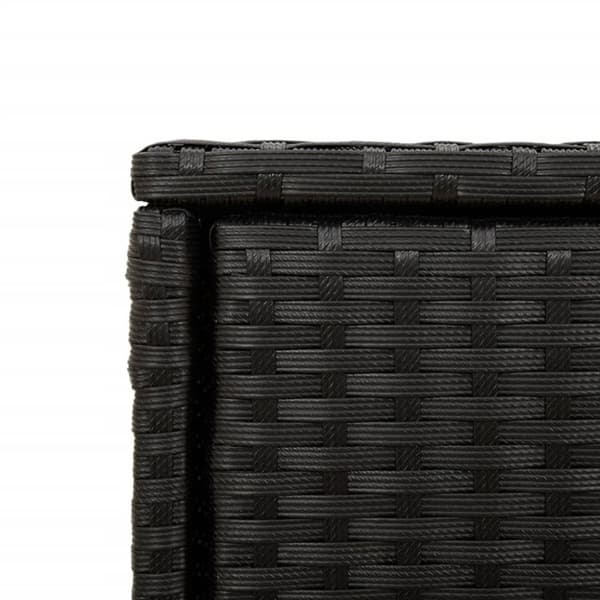vidaXL Trädgårdsskåp svart 105x55x113 cm konstrotting