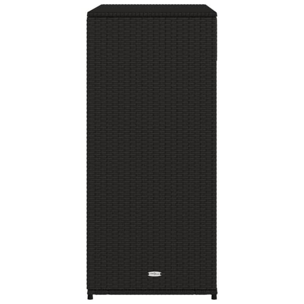 vidaXL Puutarhan säilytyskaappi musta 105x55x113 cm polyrottinki