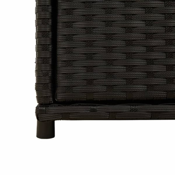 vidaXL Puutarhan säilytyskaappi musta 105x55x113 cm polyrottinki