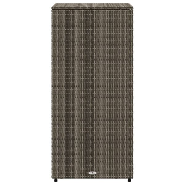 vidaXL Puutarhan säilytyskaappi harmaa 50x55x115 cm polyrottinki