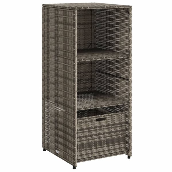 vidaXL Puutarhan säilytyskaappi harmaa 50x55x115 cm polyrottinki