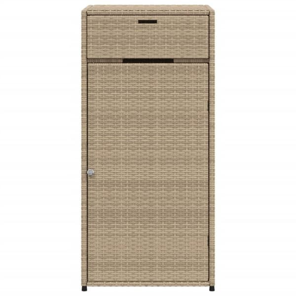 vidaXL Puutarhan säilytyskaappi beige 55x55x111 cm polyrottinki