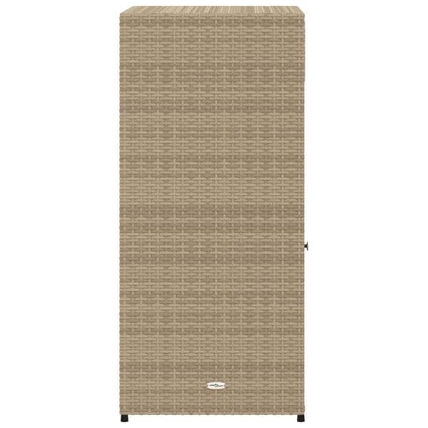 vidaXL Puutarhan säilytyskaappi beige 55x55x111 cm polyrottinki