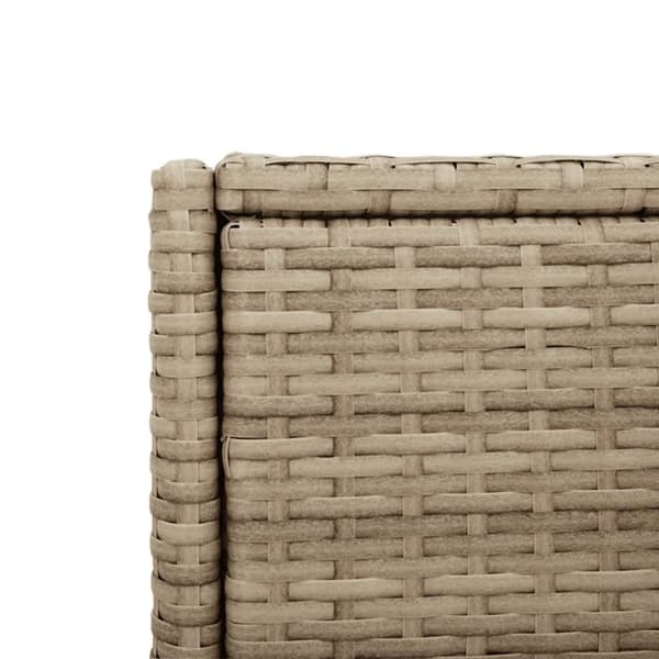 vidaXL Puutarhan säilytyskaappi beige 55x55x111 cm polyrottinki