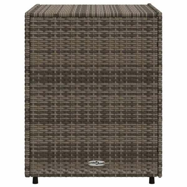 vidaXL Puutarhan säilytyskaappi harmaa 55x59x69 cm polyrottinki