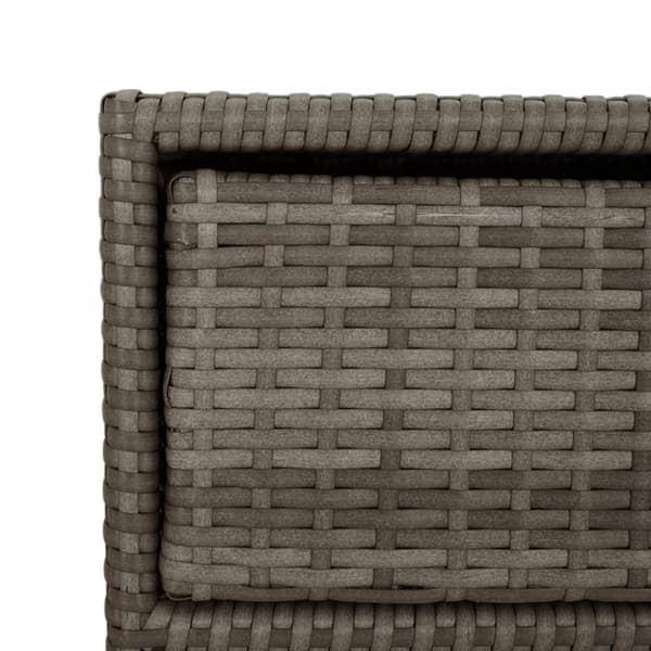 vidaXL Puutarhan säilytyskaappi harmaa 55x59x69 cm polyrottinki