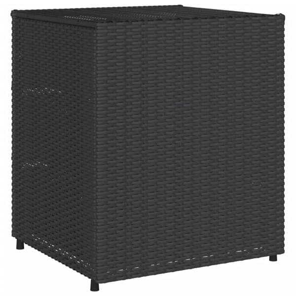 vidaXL Puutarhan säilytyskaappi musta 55x59x69 cm polyrottinki