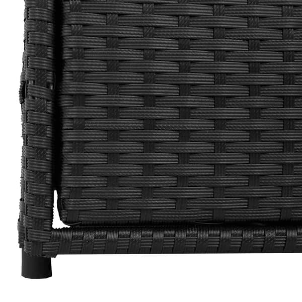vidaXL Puutarhan säilytyskaappi musta 55x59x69 cm polyrottinki