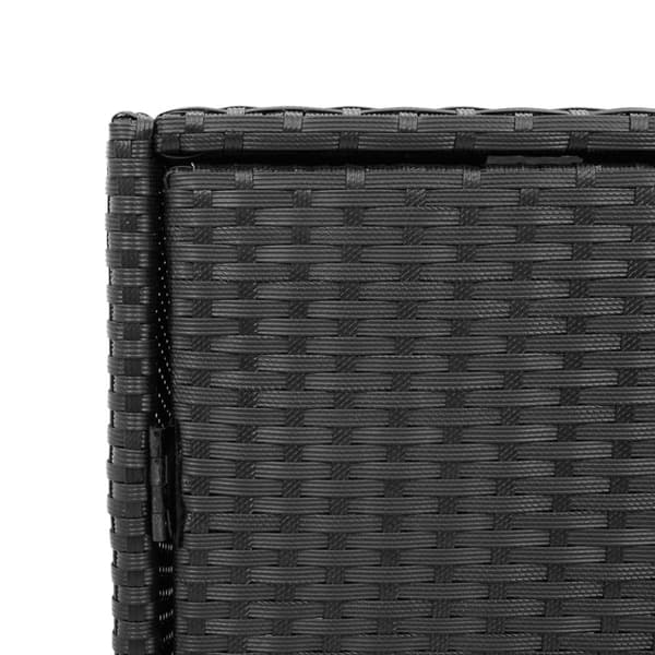 vidaXL Puutarhan säilytyskaappi musta 55x59x69 cm polyrottinki