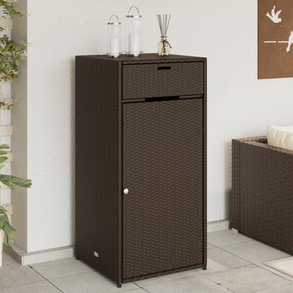 vidaXL Putekasse brun 55x55x111 cm polyrotting
