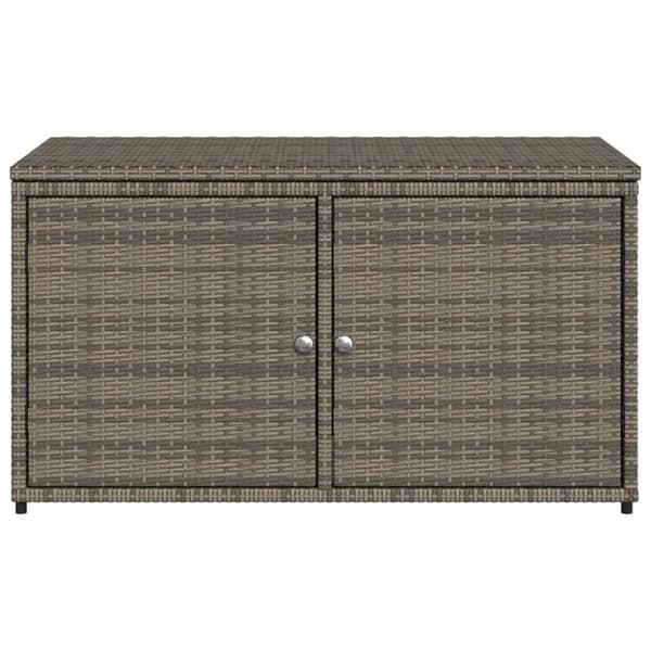 vidaXL opbevaringsskab til haven 110x55x60,5 cm polyrattan grå