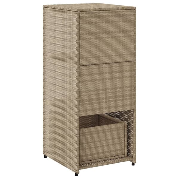 vidaXL opbevaringsskab til haven 50x55x115 cm polyrattan beige