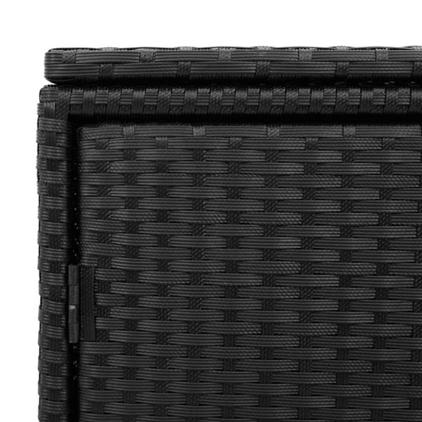 vidaXL Puutarhan säilytyskaappi musta 110x55x60,5 cm polyrottinki