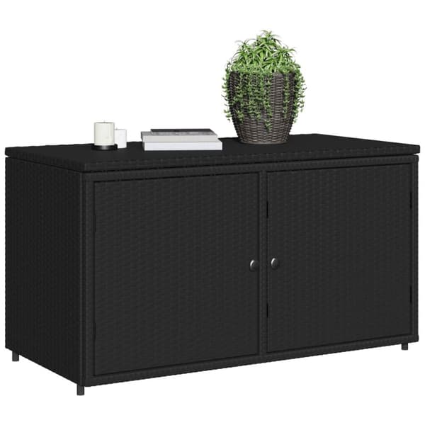 vidaXL Putekasse svart 110x55x60,5 cm polyrotting