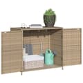 Miniatyrbillede 4 af 11: vidaXL opbevaringsskab til haven 83x45x76 cm polyrattan beige