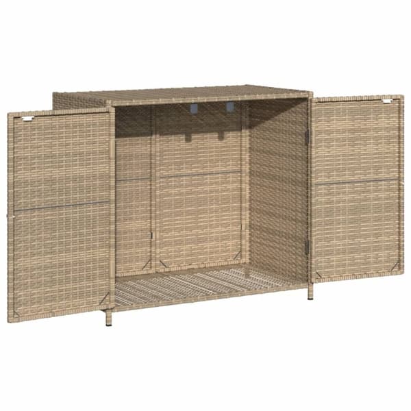 vidaXL opbevaringsskab til haven 83x45x76 cm polyrattan beige