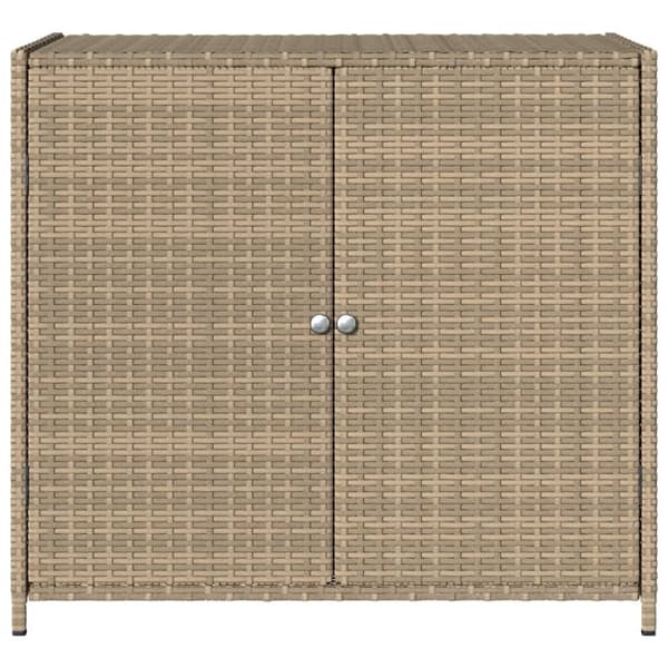 vidaXL opbevaringsskab til haven 83x45x76 cm polyrattan beige