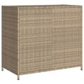 Miniatyrbillede 8 af 11: vidaXL opbevaringsskab til haven 83x45x76 cm polyrattan beige