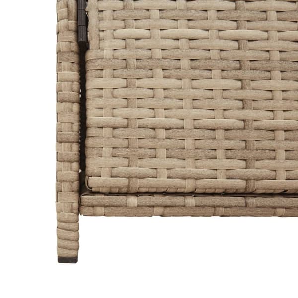 vidaXL opbevaringsskab til haven 83x45x76 cm polyrattan beige