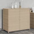 Miniatyrbillede 11 af 11: vidaXL opbevaringsskab til haven 83x45x76 cm polyrattan beige