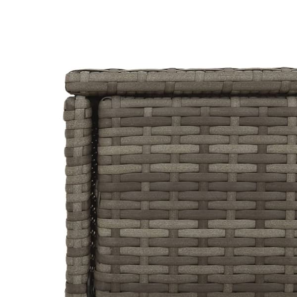 vidaXL Puutarhan säilytyskaappi harmaa 105x55x113 cm polyrottinki