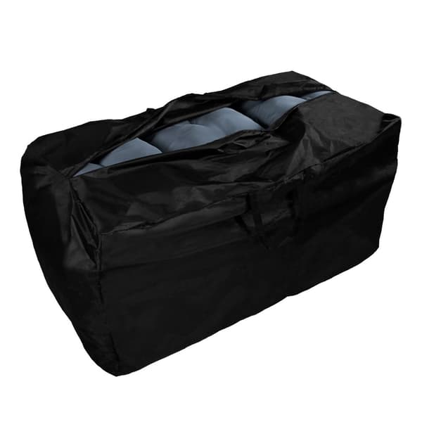 Storage Box for Rattan Furniture Cushions & Waterproof Carrying Bag Tools Toys Furniture Chest 582L Outdoor Patio Terrace Steel Frame Wheels