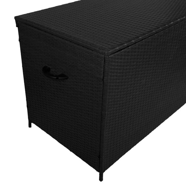 Storage Box for Rattan Furniture Cushions & Waterproof Carrying Bag Tools Toys Furniture Chest 582L Outdoor Patio Terrace Steel Frame Wheels