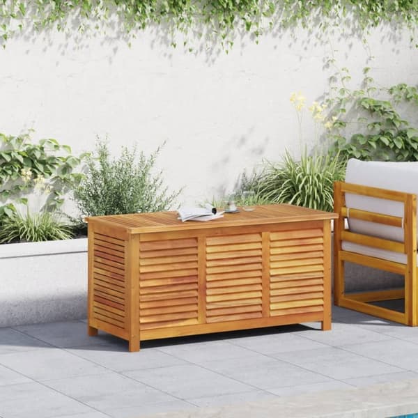 vidaXL Putekasse med lameller 113x50x56 cm heltre akasie